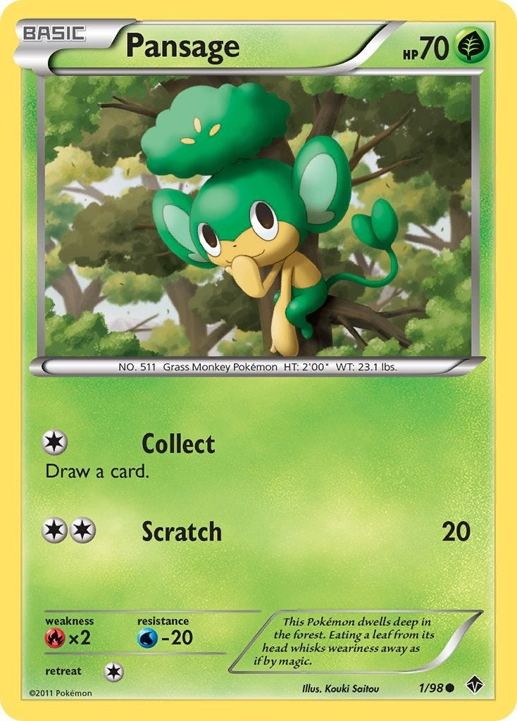 Image for Pansage (1/98) (Emerging Powers) - Pokemon