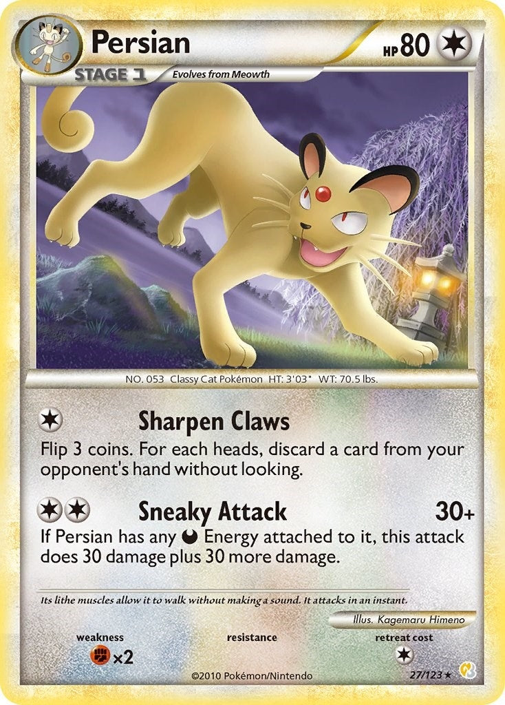 Image for Persian (27/123) (HeartGold SoulSilver) - Pokemon