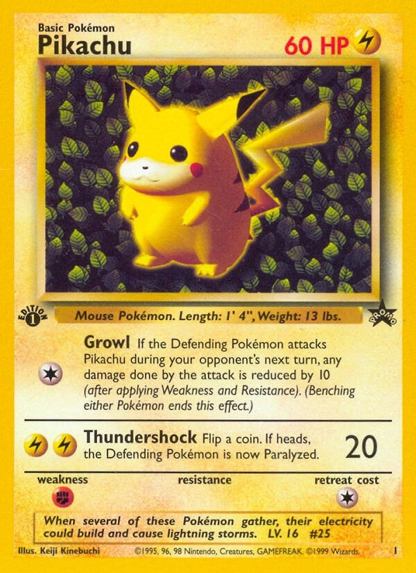 Image for Pikachu (1) (Misprint) (01/53) (WoTC Promo) - Pokemon