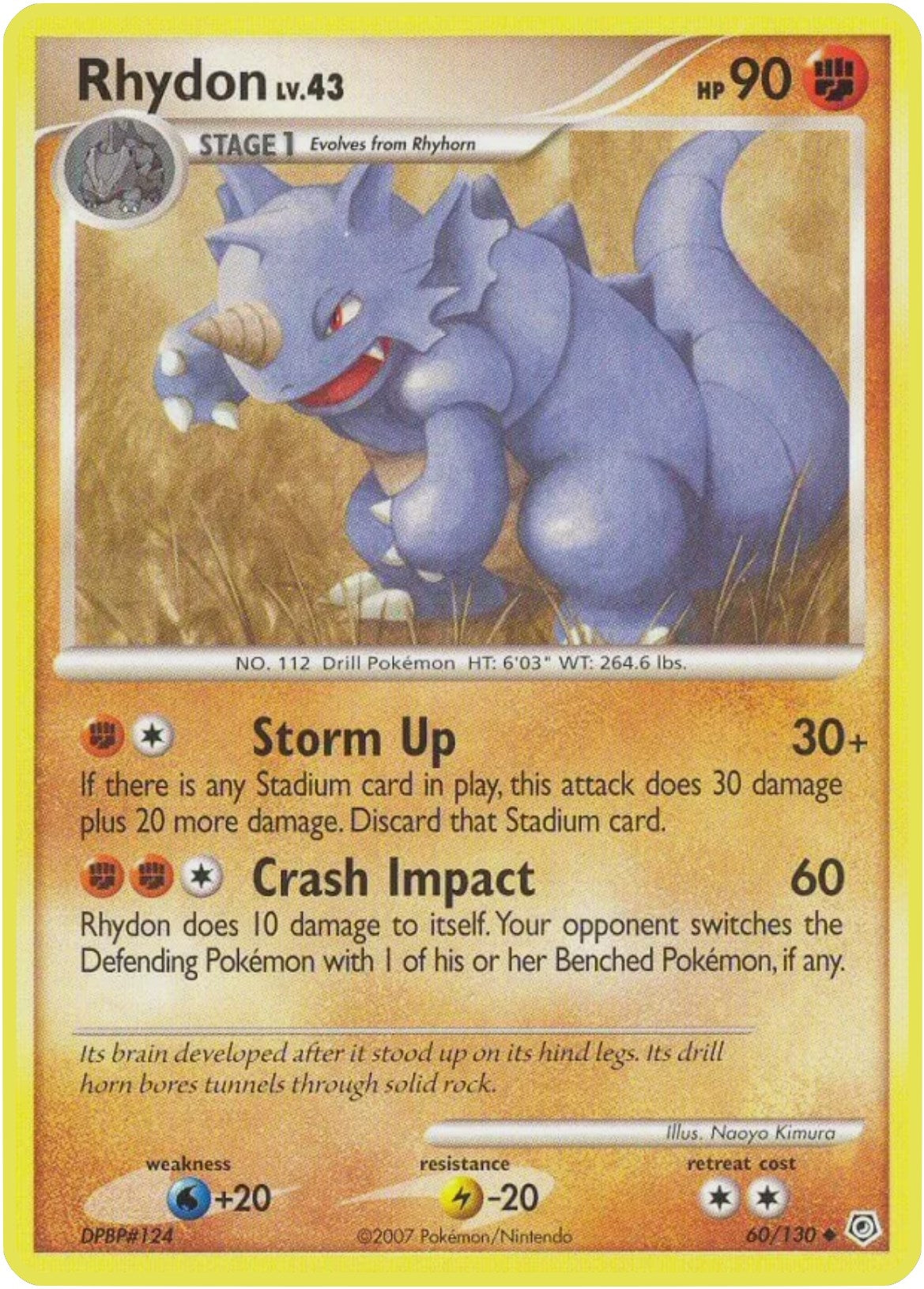 Image for Rhydon (60/130) (Diamond and Pearl) - Pokemon