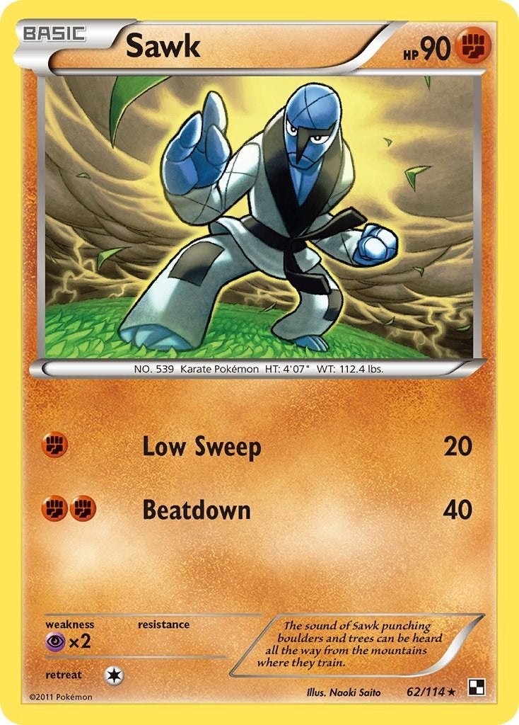 Image for Sawk (62/114) (Black and White) - Pokemon