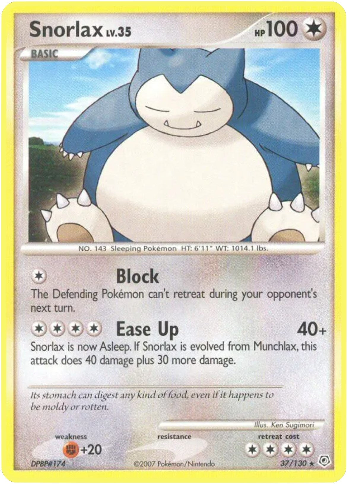 Image for Snorlax (37/130) (Diamond and Pearl) - Pokemon