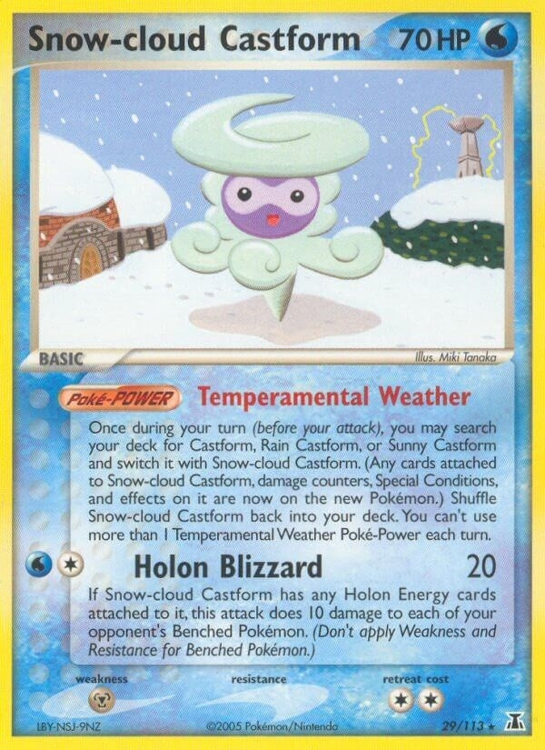 Image for Snow-cloud Castform (29/113) (Delta Species) - Pokemon