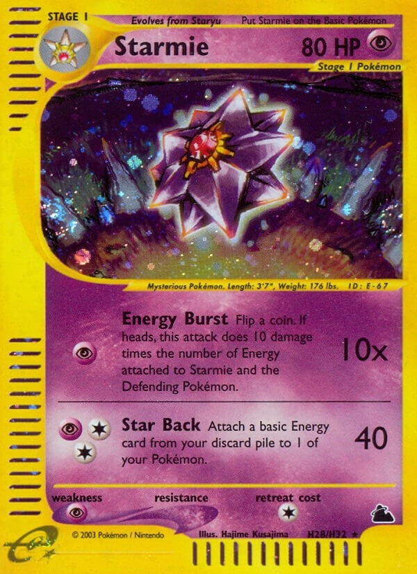 Image for Starmie (H28) (H28/H32) (Skyridge) - Pokemon
