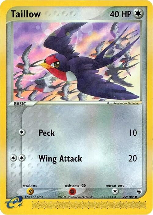 Image for Taillow (72/109) (Ruby and Sapphire) - Pokemon