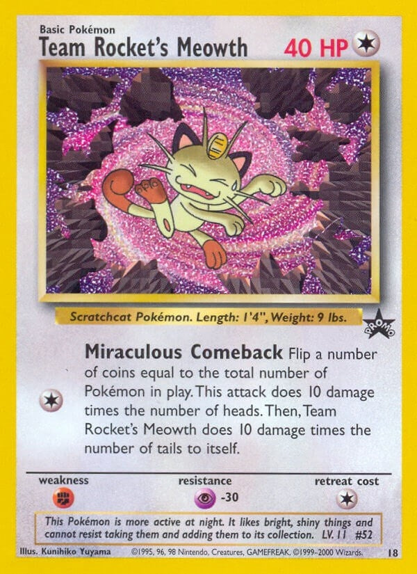 Image for Team Rocket's Meowth (18/53) (WoTC Promo) - Pokemon