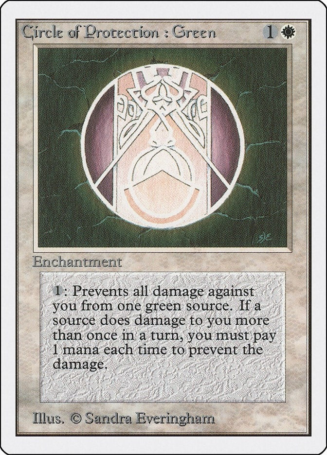 Circle of Protection: Green [2ED] - MTG Single