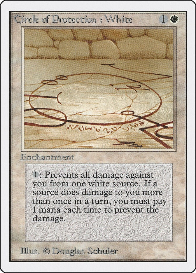 Circle of Protection: White [2ED] - MTG Single