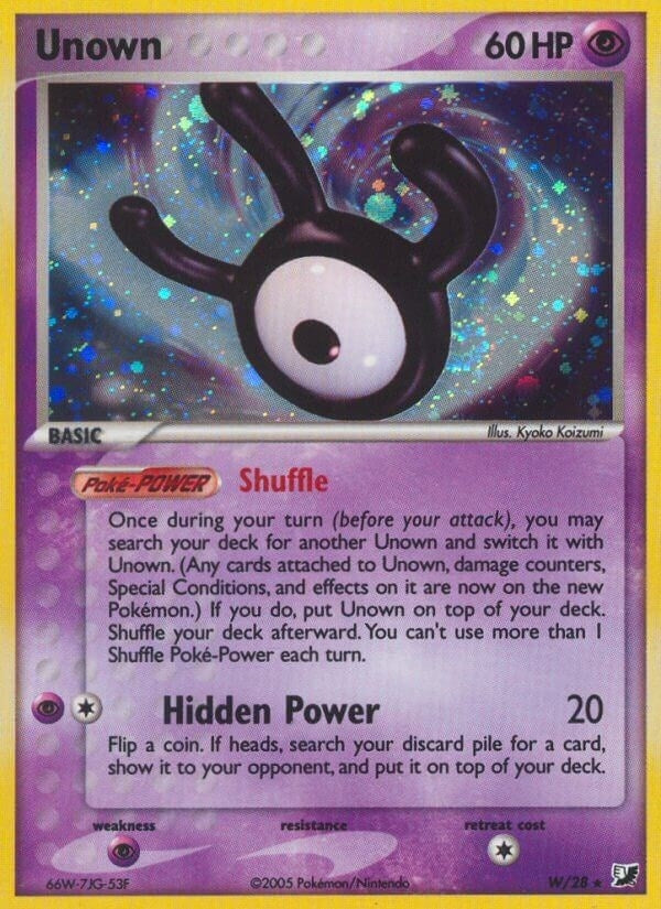 Image for Unown (W) (W/28) (Unseen Forces) - Pokemon