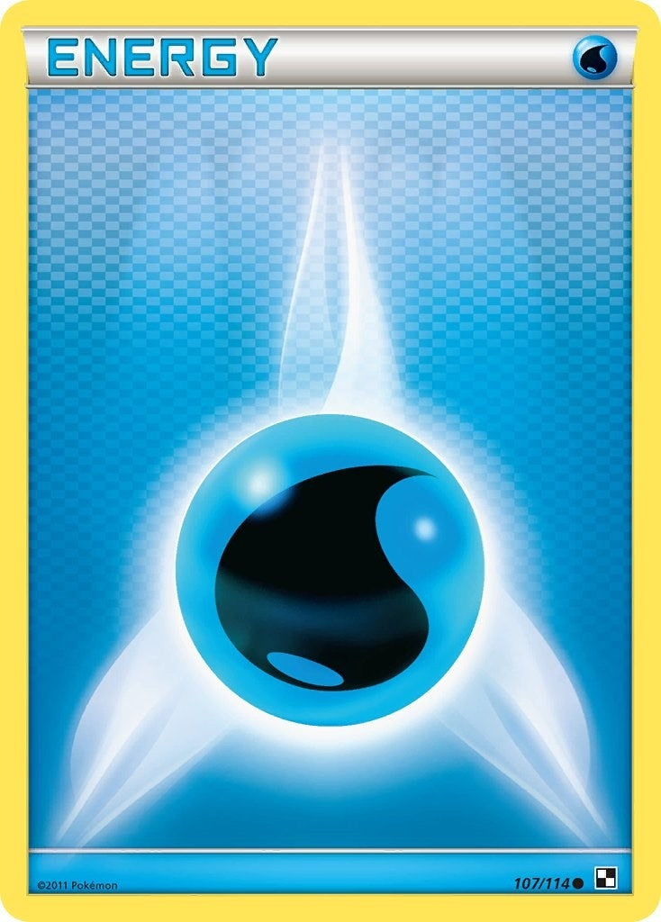 Image for Water Energy (107/114) (Black and White) - Pokemon