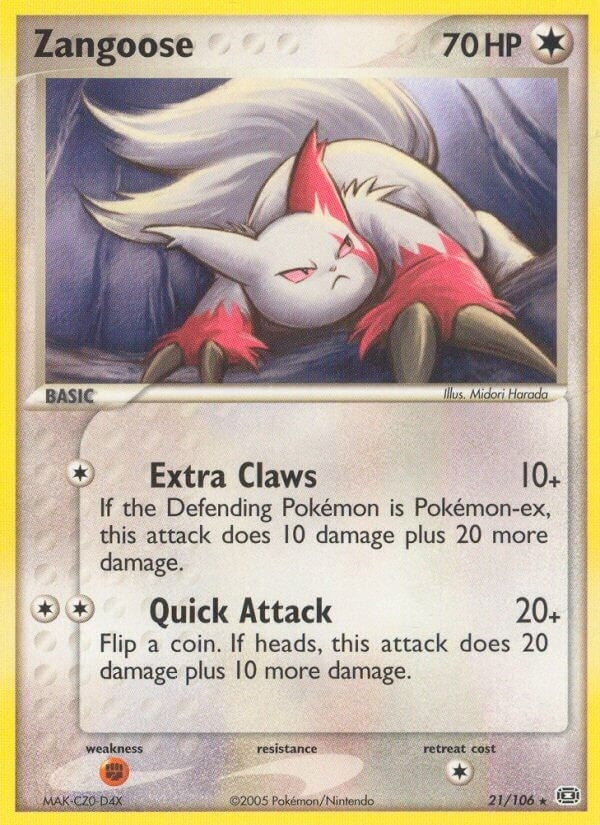 Image for Zangoose (21/106) (Emerald) - Pokemon