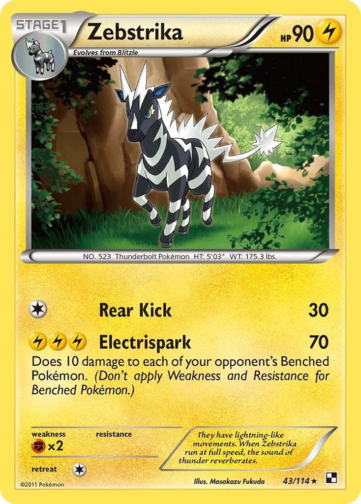 Image for Zebstrika (43) (43/114) (Black and White) - Pokemon
