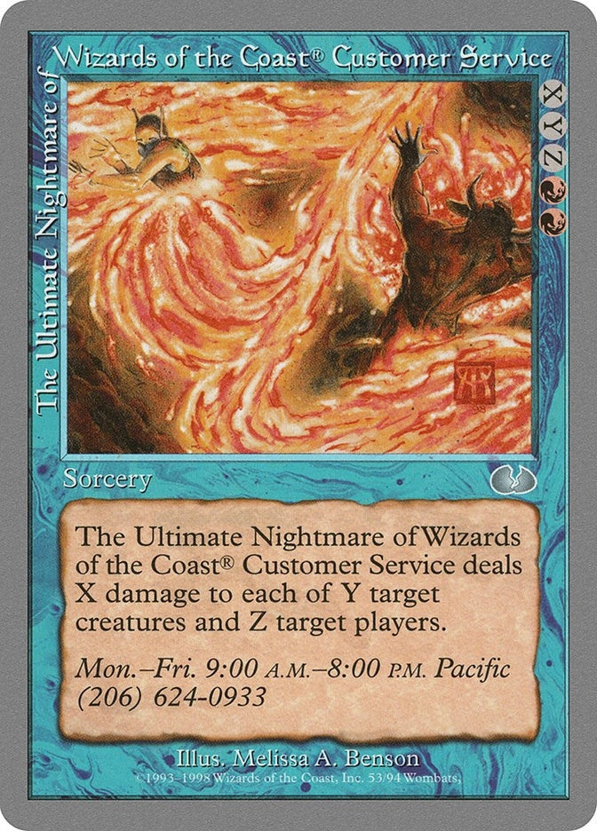 The Ultimate Nightmare of Wizards of the Coast Customer Service (53) [UGL] - MTG Single