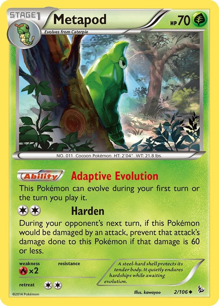 Image for Metapod (2/106) (XY - Flashfire) - Pokemon