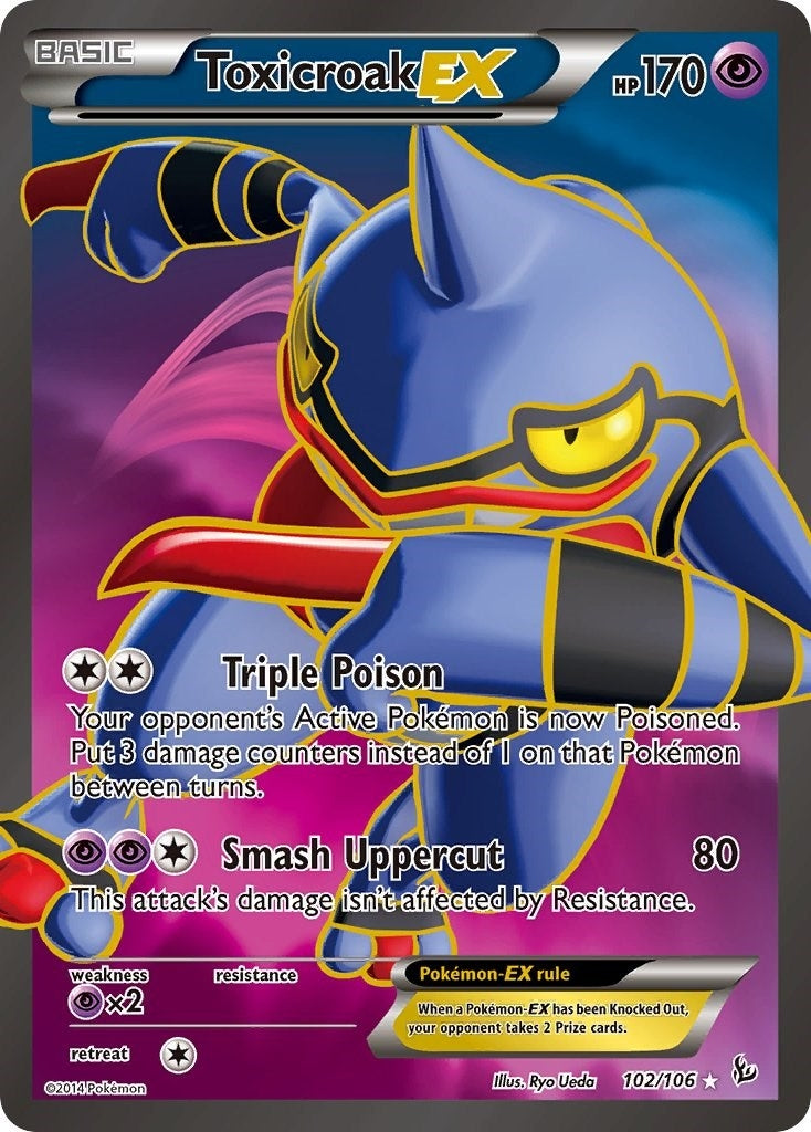 Image for Toxicroak EX (102 Full Art) (102/106) (XY - Flashfire) - Pokemon