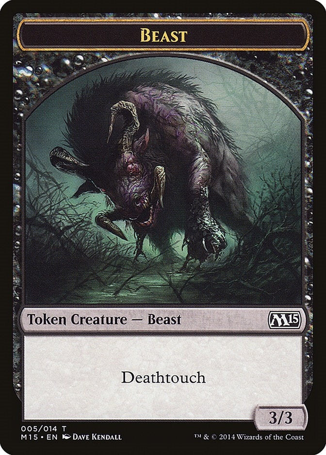 Beast Token (Black) (0) [M15] - MTG Single