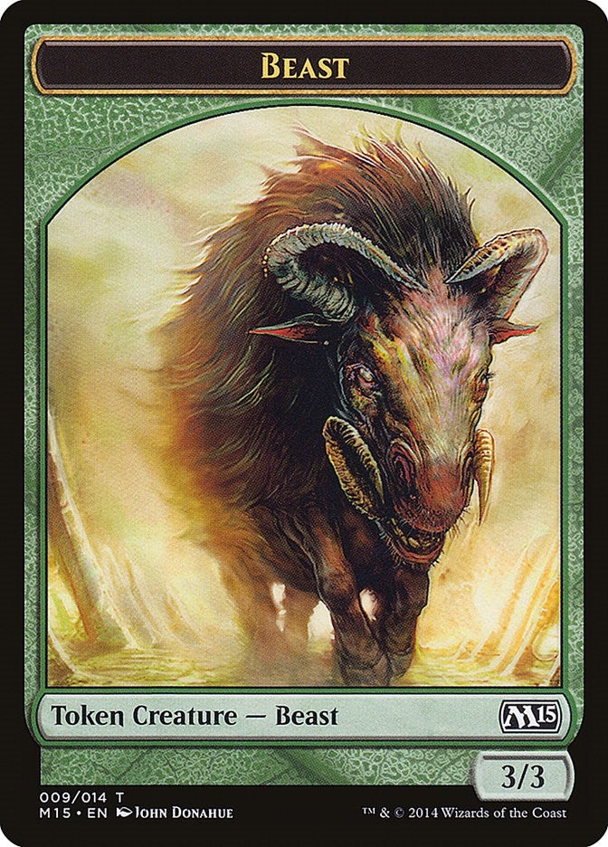 Beast Token (Green) (0) [M15] - MTG Single