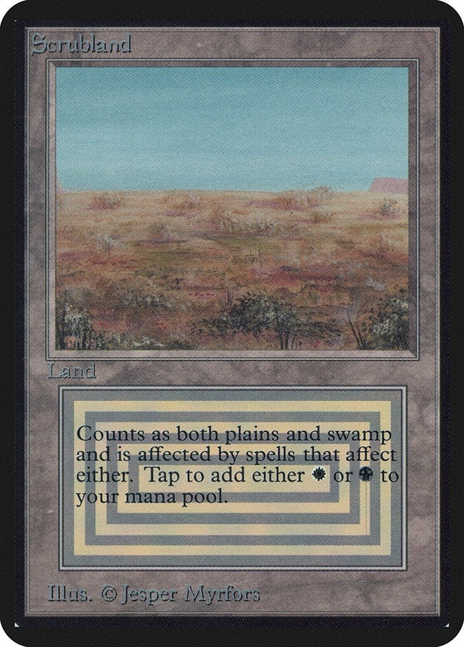 Scrubland [LEA] - MTG Single