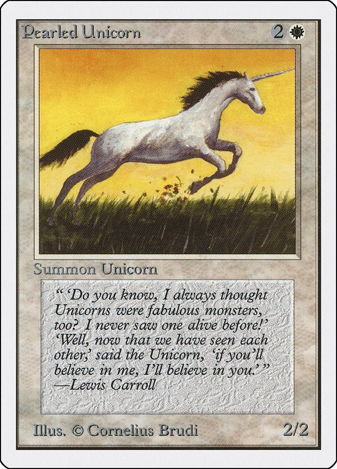 Pearled Unicorn [2ED] - MTG Single
