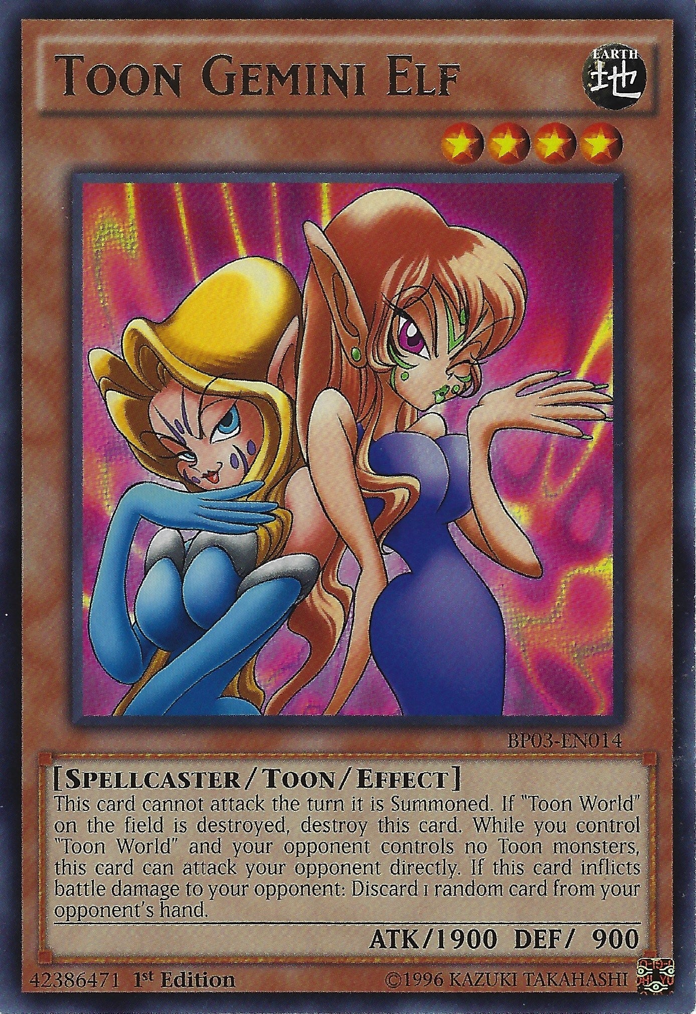 Toon Gemini Elf (3014) (BP03) - YuGiOh Single
