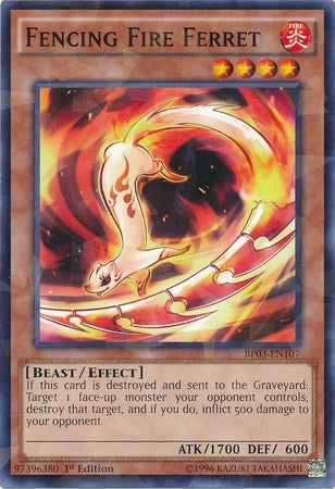 Fencing Fire Ferret (Shatterfoil) (3107) (BP03) - YuGiOh Single