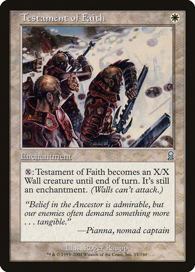 Testament of Faith (55) [ODY] - MTG Single
