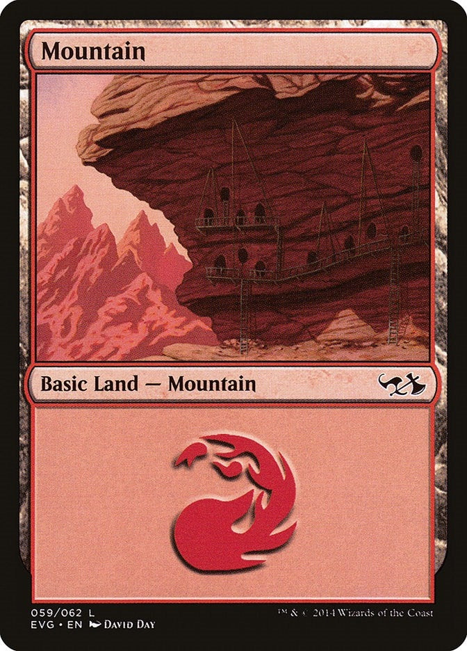 Mountain (59) (Goblins vs Elves) (59) [DD3] - MTG Single
