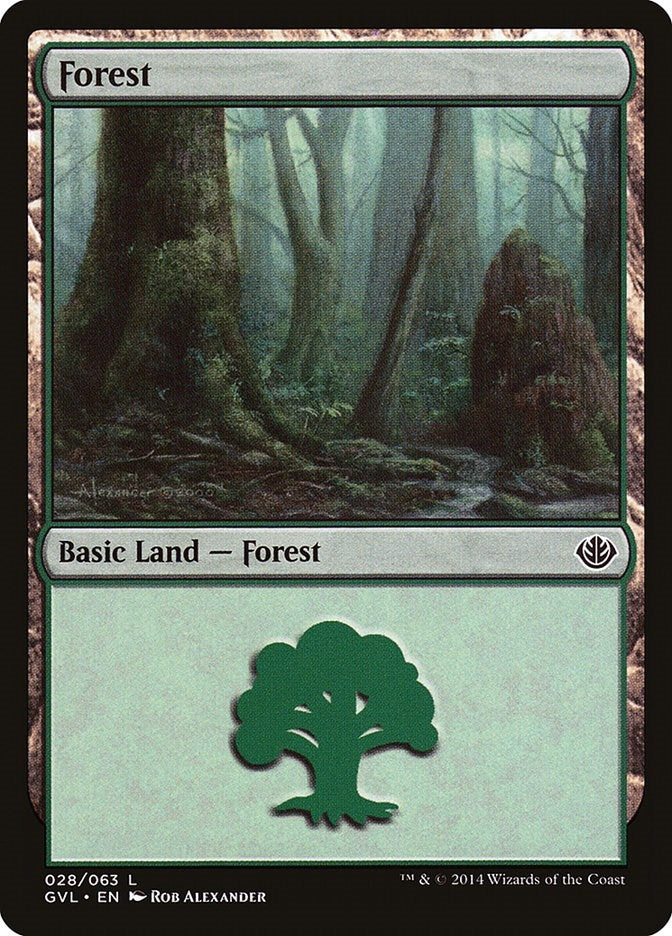 Forest (28) (Garruk vs Liliana) (28) [DD3] - MTG Single