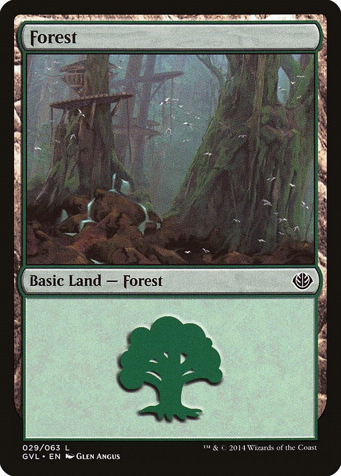 Forest (29) (Garruk vs Liliana) (29) [DD3] - MTG Single