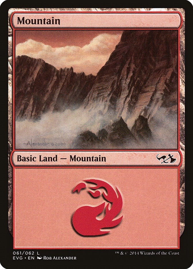 Mountain (61) (Goblins vs Elves) (61) [DD3] - MTG Single