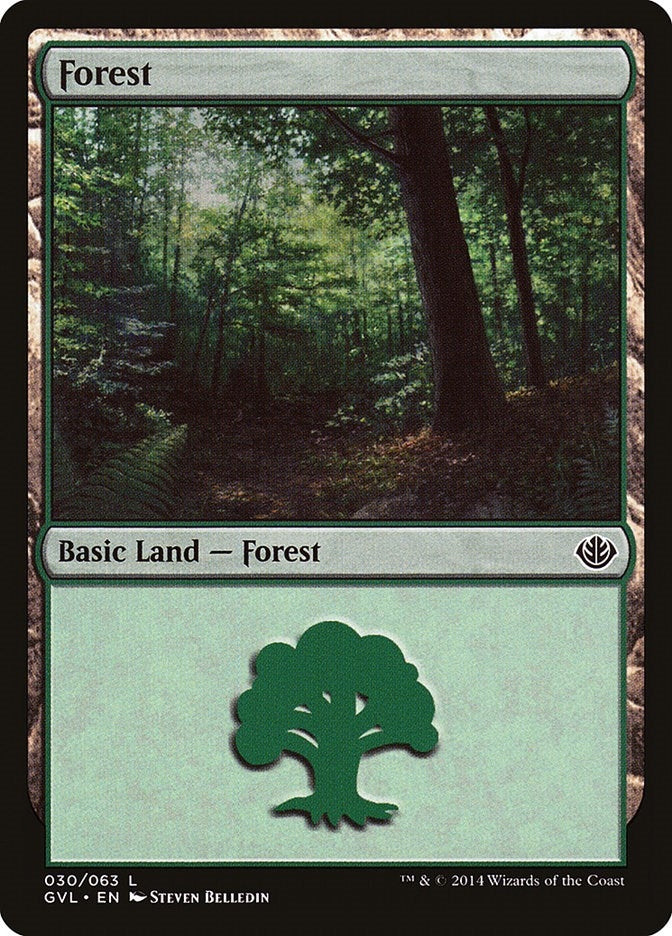 Forest (30) (Garruk vs Liliana) (30) [DD3] - MTG Single