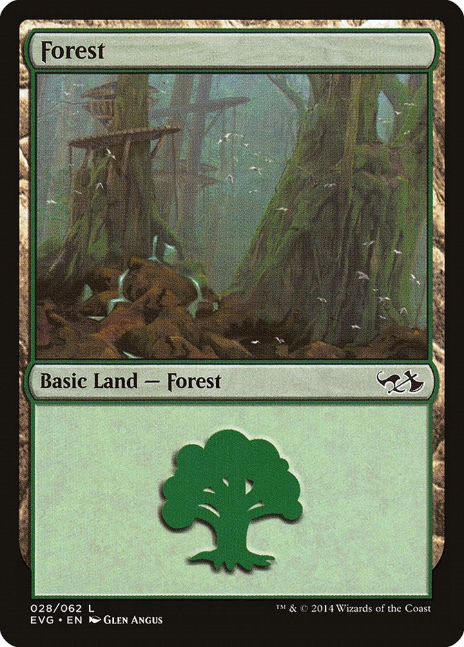 Forest (28) (Elves vs Goblins) (28) [DD3] - MTG Single