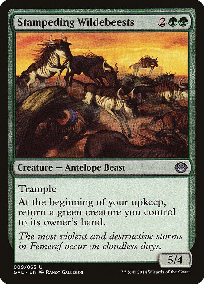 Stampeding Wildebeests [DD3] - MTG Single