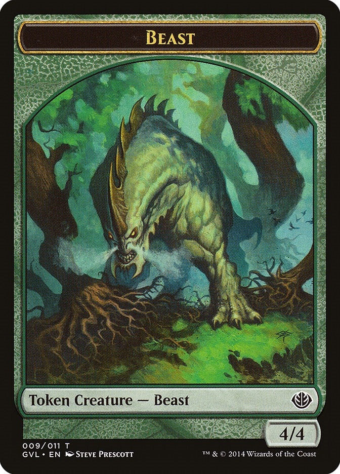 Beast Token (009) (0) [DD3] - MTG Single