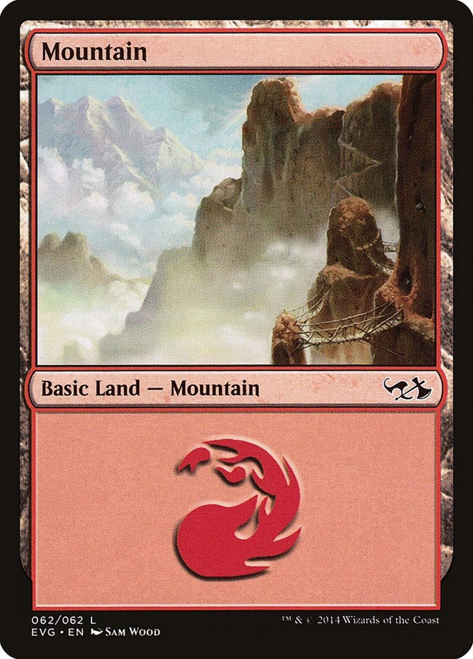 Mountain (62) (Goblins vs Elves) (62) [DD3] - MTG Single