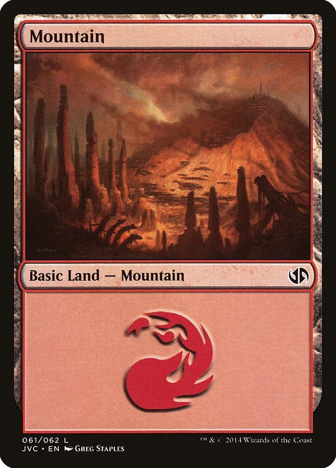 Mountain (61) (Jace vs Chandra) (61) [DD3] - MTG Single