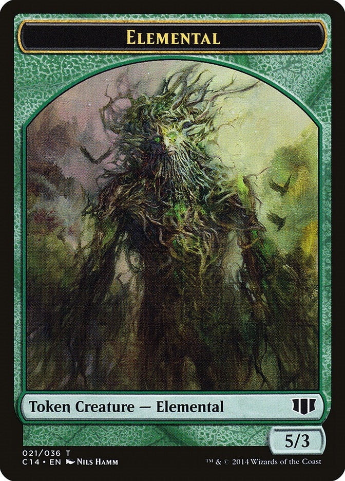 Elemental // Beast (3/3) Double-sided Token (0) [C14] - MTG Single
