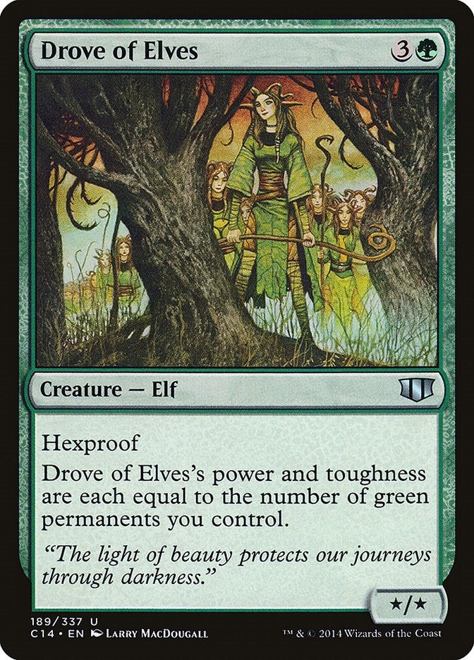 Drove of Elves (189) [C14] - MTG Single