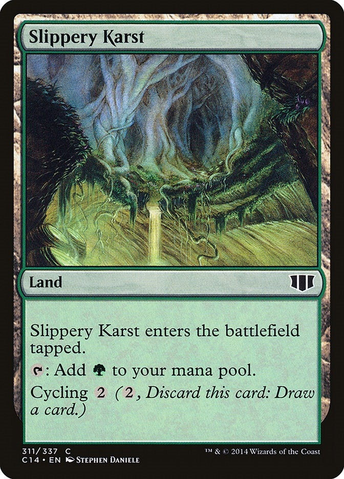 Slippery Karst (311) [C14] - MTG Single