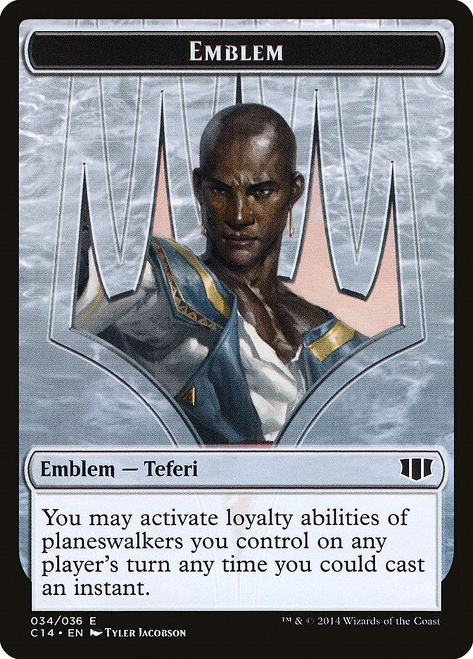 Emblem - Teferi Temporal Archmage // Zombie (Blue) Token (0) [C14] - MTG Single