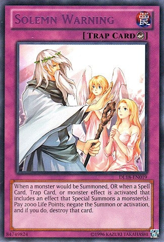 Solemn Warning (Purple) (18019) - YuGiOh Single