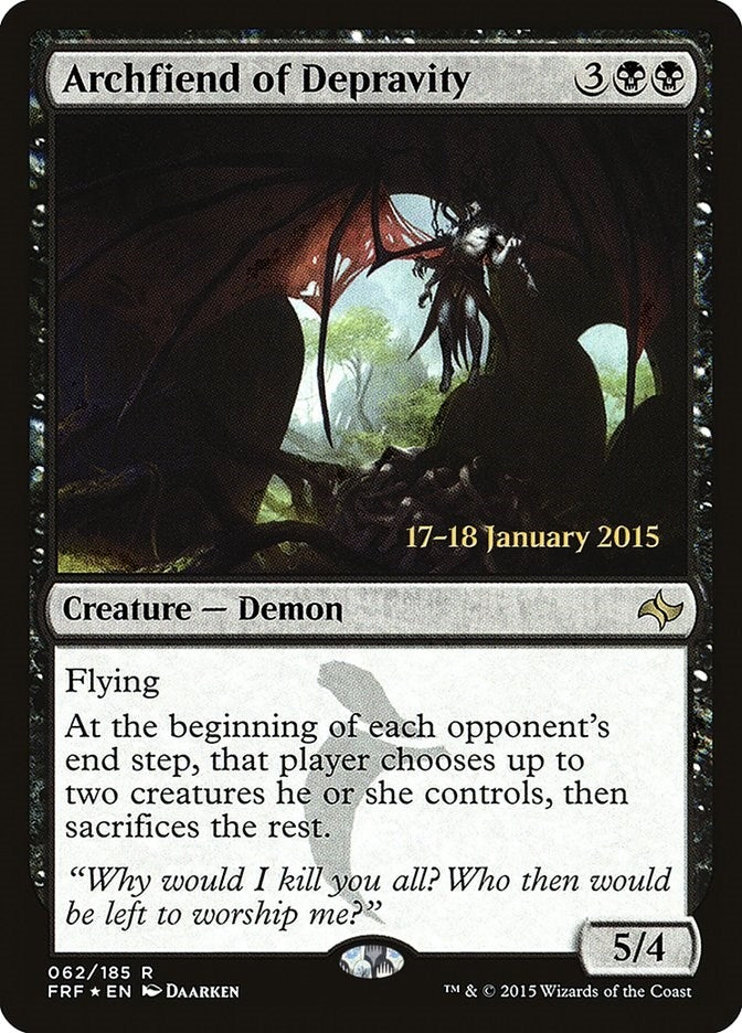 Archfiend of Depravity (62) [PRE] - MTG Single