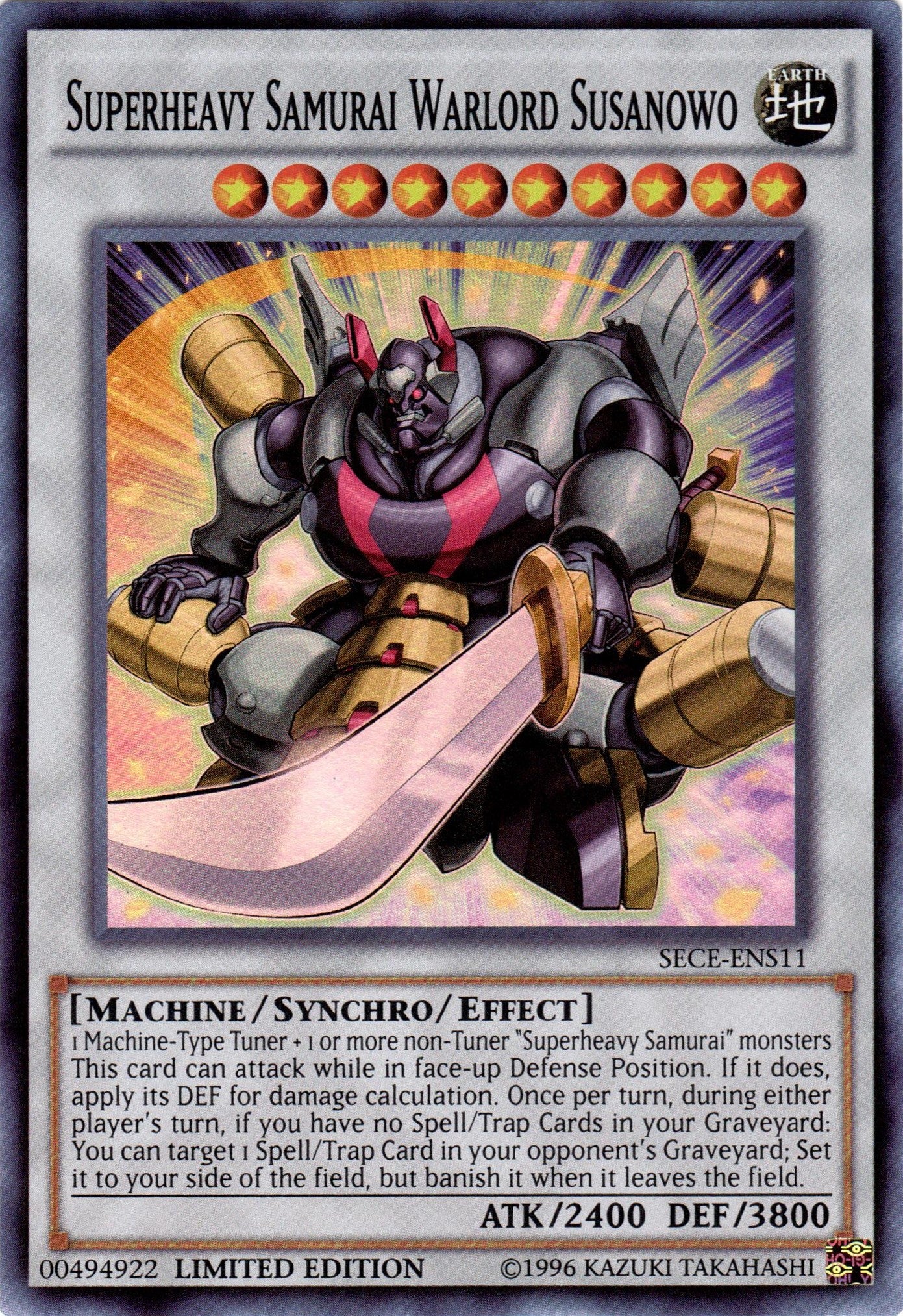 Superheavy Samurai Warlord Susanowo (SE) (11) (SECE) - YuGiOh Single