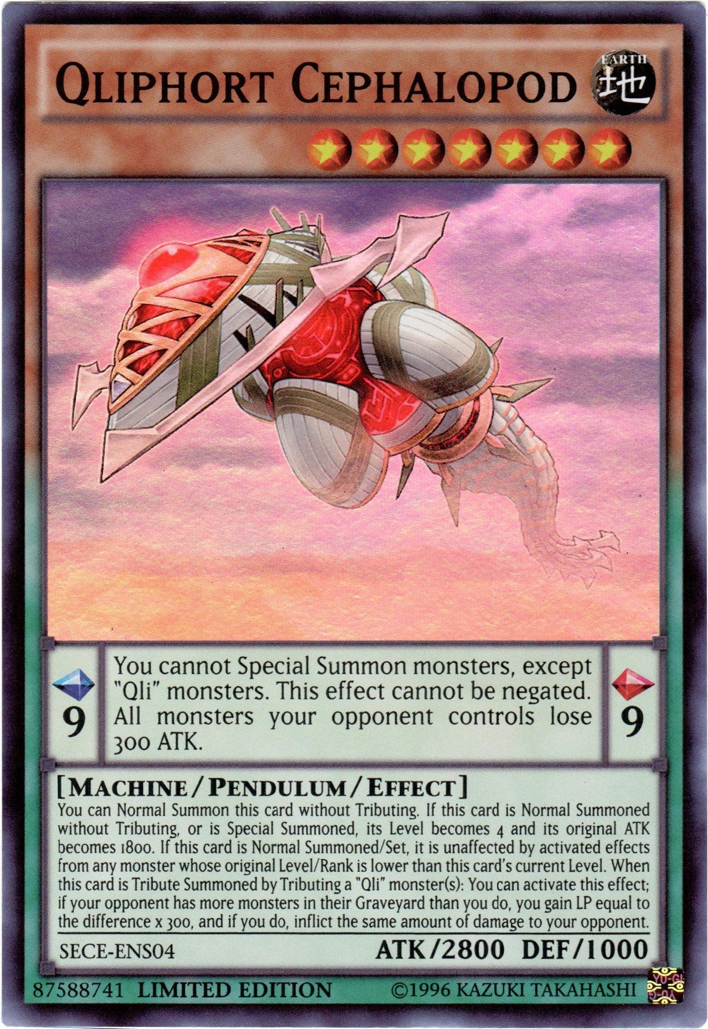 Qliphort Cephalopod (SE) (4) (SECE) - YuGiOh Single