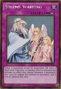 Solemn Warning (2068) (PGL2) - YuGiOh Single