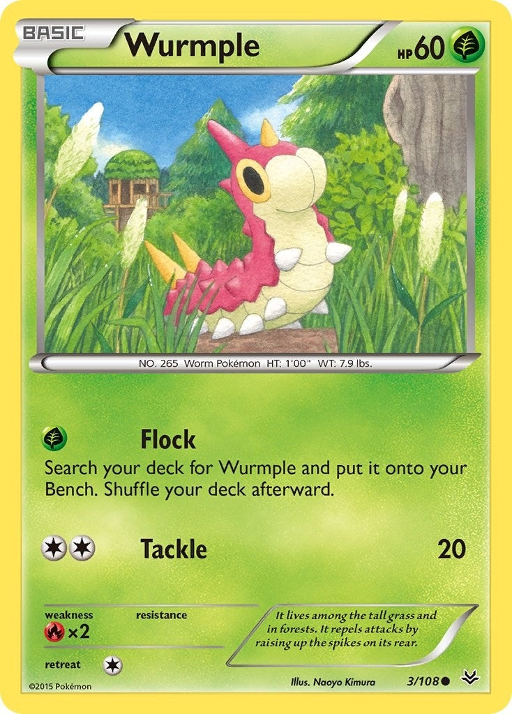 Image for Wurmple (3/108) (XY - Roaring Skies) - Pokemon