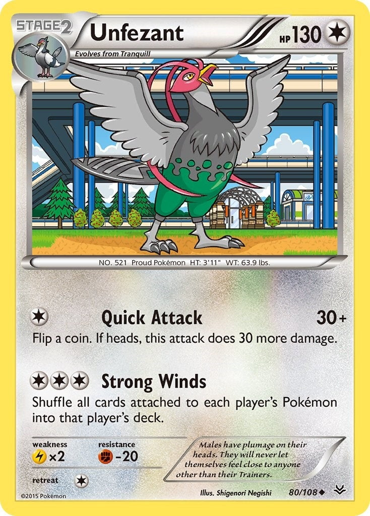 Image for Unfezant (80) (80/108) (XY - Roaring Skies) - Pokemon