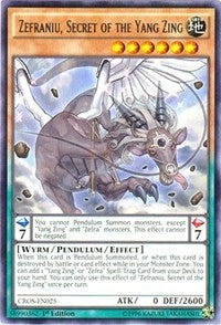 Zefraniu Secret of the Yang Zing (25) (CROS) - YuGiOh Single