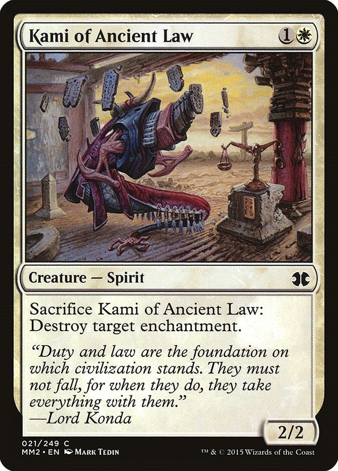 Kami of Ancient Law (21) [MM2] - MTG Single